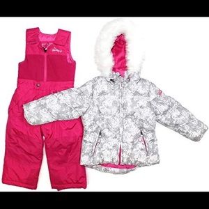 Weatherproof girls winter coat and ski bib set